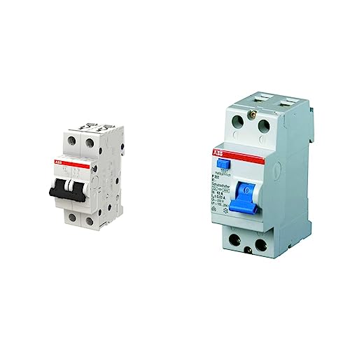 ABB S202 B10 AUTOMATISCHE 6KA 2P & FI-Schutzschalter 2-polig Typ A,"F202A" 25 A, 0,03 A