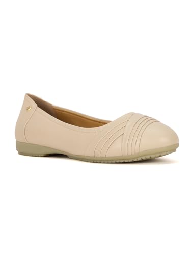 Image of Bata Comfit Womens Pleated Ballerina E Ballet Flat