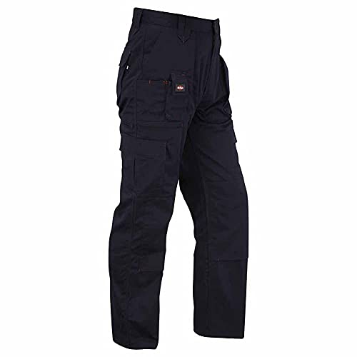 Men's Lee Cooper Workwear LCPNT206 Cargo Multi Pocket Trouser with knee pockets 38W Short Navy