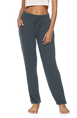 Image of DIBAOLONG Womens Yoga Pants Wide Leg Comfy Drawstring Casual Loose Straight Leg Lounge Pants Workout Running Sweatpants