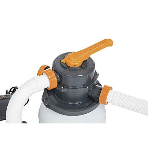 Bestway 58498E Flowclear 1500 Gallon Sand Filter Pump For Above Ground 300 To 11,200 Gallon Swimming Pools With Adapter, (Sand Is Sold Separately) #TOP2