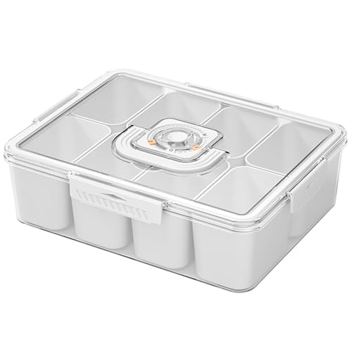 XISAOK Convenient Stackable Box Multipurpose Kitchen Storage Boxes with Sealing Lid for Refrigerator and Drawer Organization