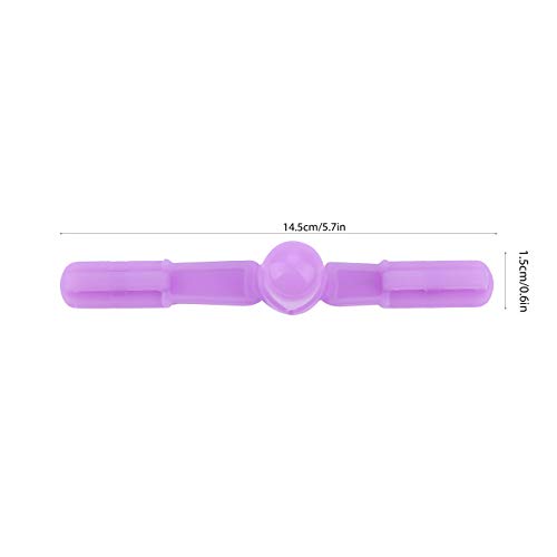 Image of Thumb Sucking Finger Protector, Adjustable Biting Teether Soft Silicone Finger Guard Thumb Protector for Babies 3 Months and Above(Purple)