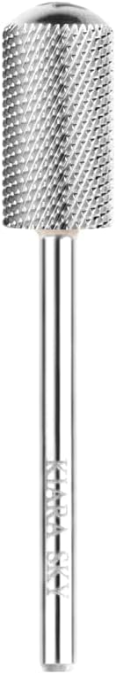 Professional Nails Stainless Steel Universal Drill Bits for e-file Nail Drill (Large Smooth Top Fine Bit (Silver))