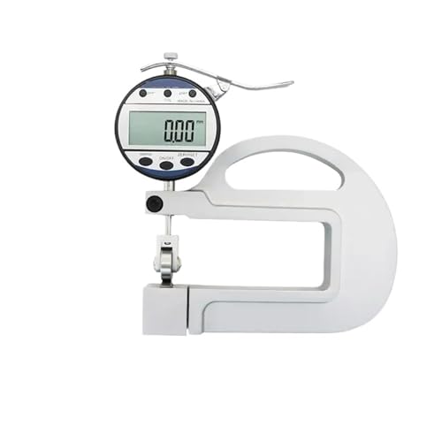 Calibrador digital de espesores, 0.01 mm a 10 mm, con inserto de rodillo, medición de grosor de metal y película (cabezal grande) miniatura 1