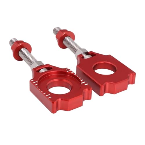Motorcycle CNC Red Adjustable Axle Block Chain Adjuster Compatible With CRF250L CRF250M 2012-2021 CRF250R ALLY 2017-2021 CRF300L