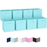 Royexe Storage Cubes - 11 Inch Cube Storage Bins (Set of 8). Fabric Cubby Organizer Baskets with...