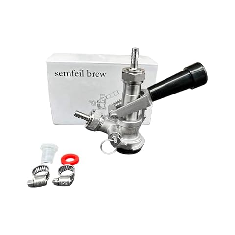 Semfeil Brew Sankey D Beer Keg Coupler All 304 Stainless Steel Keg Coupler Sankey D System Keg Coupler Tap, Commercial Kegerator Parts D System Keg Tap Dispenser for American Sankey Beer Keg Connector Cover