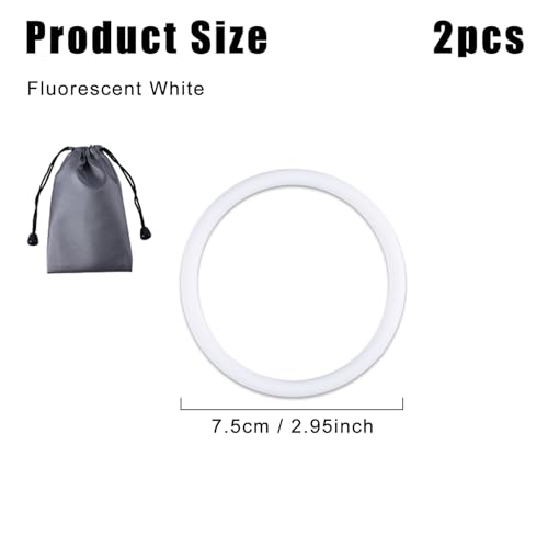 Image of Gosknor 2pcs Patellar Tendon Support Strap Knee Band (Fluorescent White)
