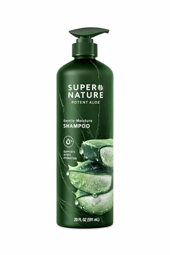Super Nature Potent Aloe Gentle Moisture Shampoo, 30 fl oz | Sulfate Free, Dye Free, Paraben Free |...