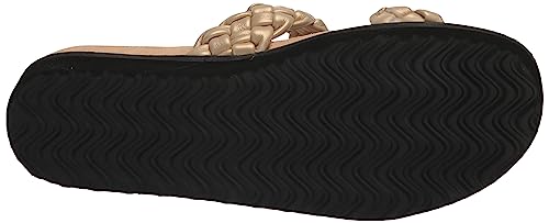 Easy Street Women's Susi Slide Sandal, Lt. Gold Metallic Woven, 11 Wide #TOP27