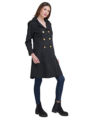 Image of AOL Women's Double Breasted Knee Length Coat