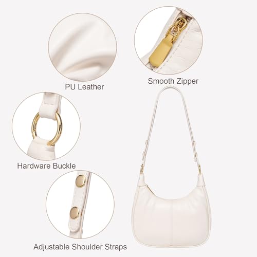 Small Hobo Bags for Women Crescent Retro Tote Handbags PU Leather Shoulder Bag 20254