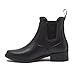 Lands' End Waterproof Rain Boots for Women, Comfortable Ankle Chelsea Boots Women, Burgundy or Black Womens Rain Boots - Black, 8 Medium