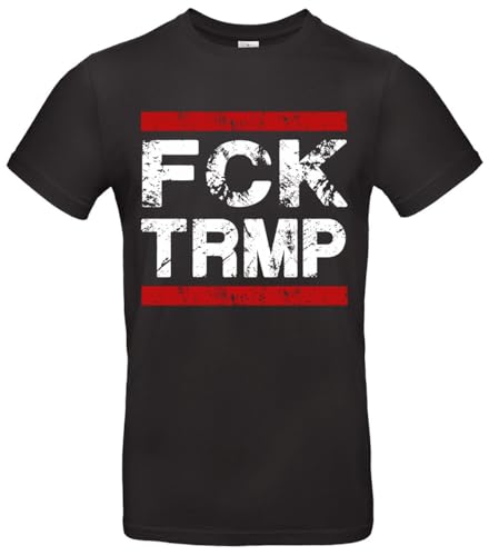 T Shirt FCK Trump Statement Anti USA Print Unisex Baumwolle