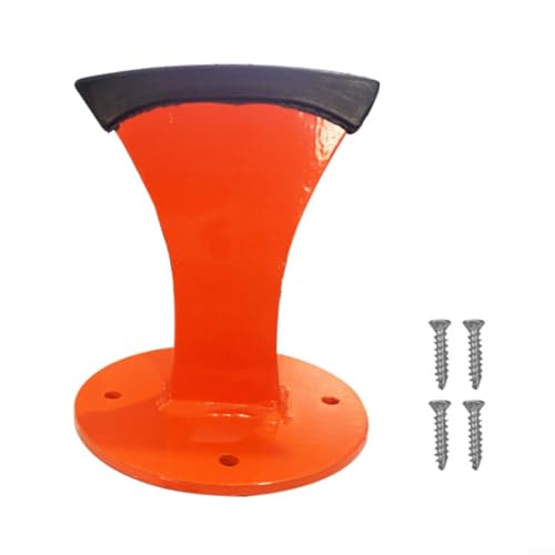 Cortador de madera manual de metal de 102 mm de longitud para chimenea, horno de pizza, barbacoa, fácil montaje con base y tornillos, ahorra mano de obra en el jardín (naranja)