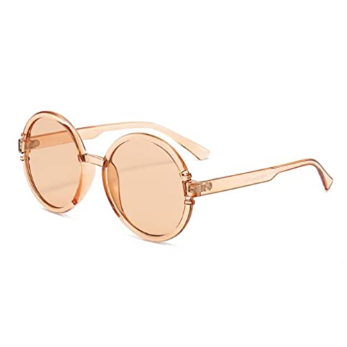 Round Large Frame Sunglasses Retro UV400 Sunscreen Sunglasses for Women and Men