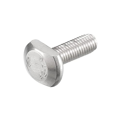 uxcell T-Slot Bolts, 1pcs M10x30mm T Slot Drop-in Stud Sliding Bolts 304 Stainless Steel T Shape Screws for T Track