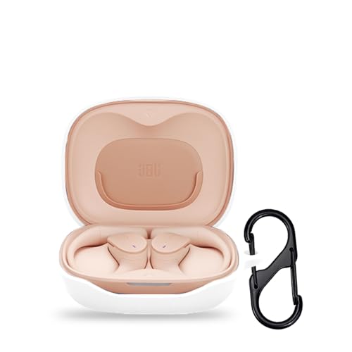 For JBL SENSE LITE ケース カバー Mosasa シリコン 保護ケース 充電便利 全面保護 紛失防止 滑り止め 軽量 キズ防止 スリム 薄型 旅行 耐衝撃 防塵-ホワイト