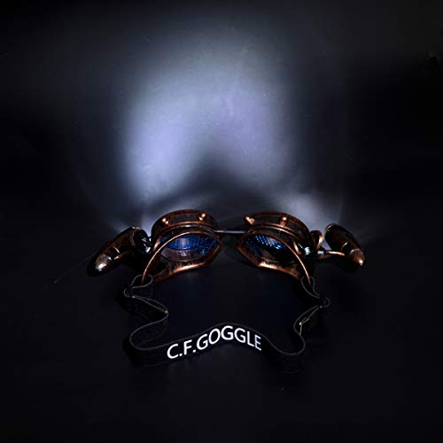 ZAIQUN Retro Goggles Vintage Steampunk Glasses Rave Crystal Lenses for Cosplay Halloween steampunk buy now online