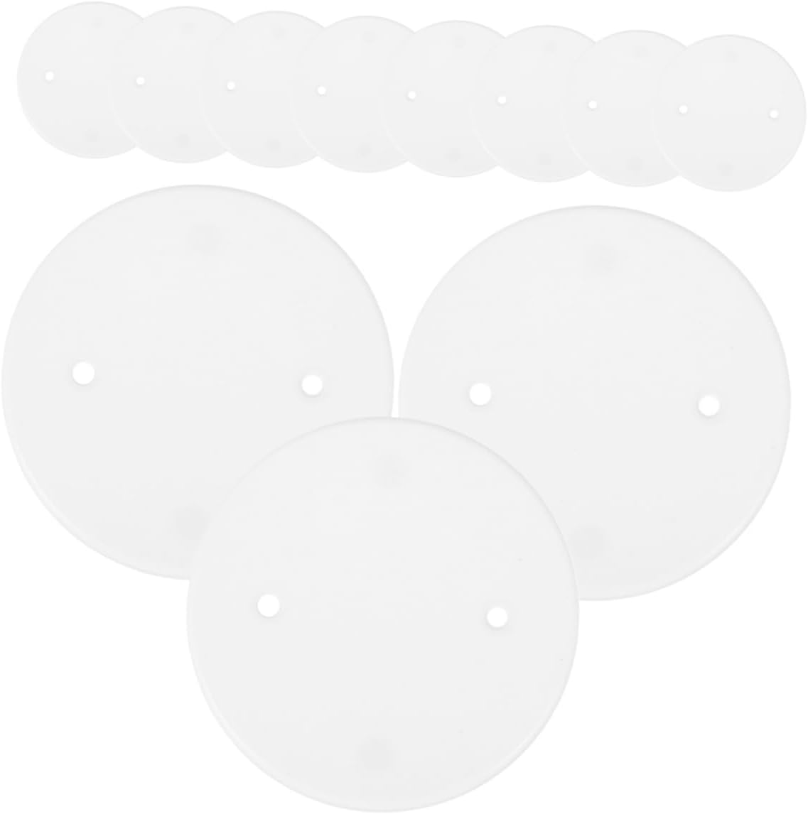Cabilock 50pcs Blank Ceiling Cover Plates for Electrical Outlets Round Wall Plates Easy to Install Material for