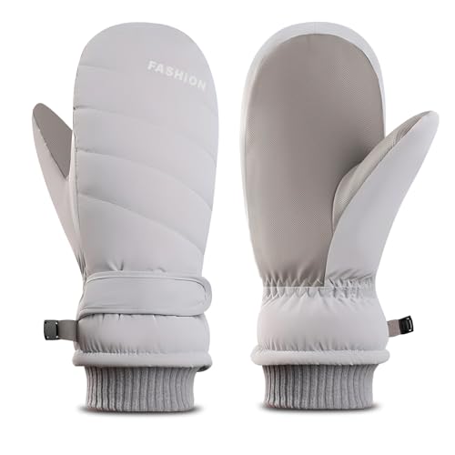 Skihandschuhe Damen Handschuhe Winter Fäustlinge Winterhandschuhe Winddicht Wasserdicht Thermohandschuhe Warm Touchscreen Handschuhe, Sporthandschuhe für Radfahren Wandern...