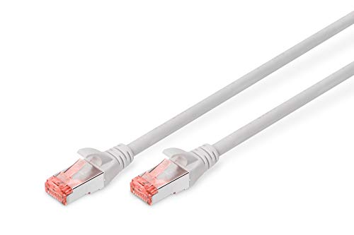 DIGITUS LAN Kabel Cat 6 - 5m - RJ45 Netzwerkkabel - S/FTP Geschirmt - Kompatibel zu Cat6A und Cat7 - Grau