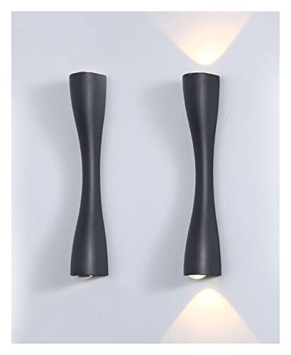 Applique extérieure LED étanche moderne luminaire intérieur salon chambre 24cm noir