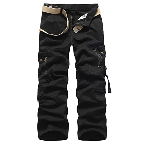 JEShifangjiusu Men's Regular Straight Stretch Twill Cargo Pant Cotton Multi-Pockets Pants Tactical Outdoor Military Army Pant