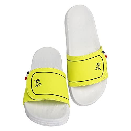 Image of PERY-PAO Mens Stylish Sliders Grey, Sky Blue, Black, White, peach, Neon Green, Olive Green Boys Slippers