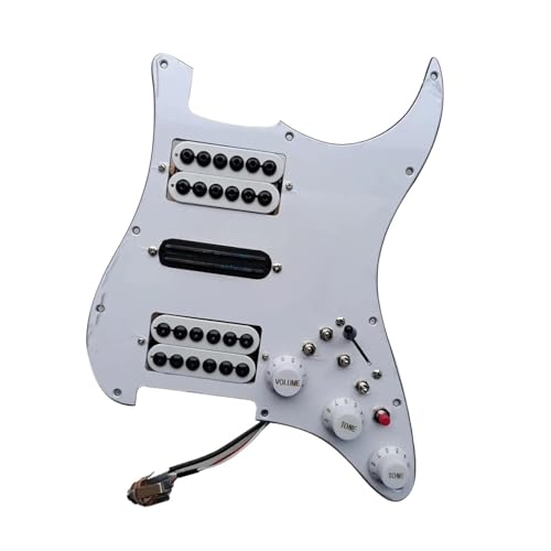 ピックガードピックアップ ロードされた ST HSH ピックガード高出力ハムバッカーピックアップマルチ 4 シングルカットスイッチ 20 トーンエレキギターピックアップ(C)