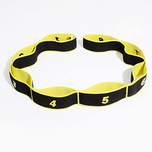 xingmo Stretch Strap Stretch Band With Multi Loops Yoga Exercise Trainer Bands latin Band (Yellow)