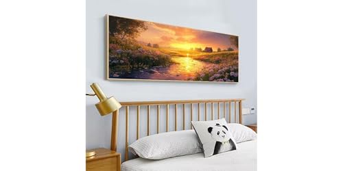 Broderie diamant complète coucher de soleil paysage 70x140cm - 2