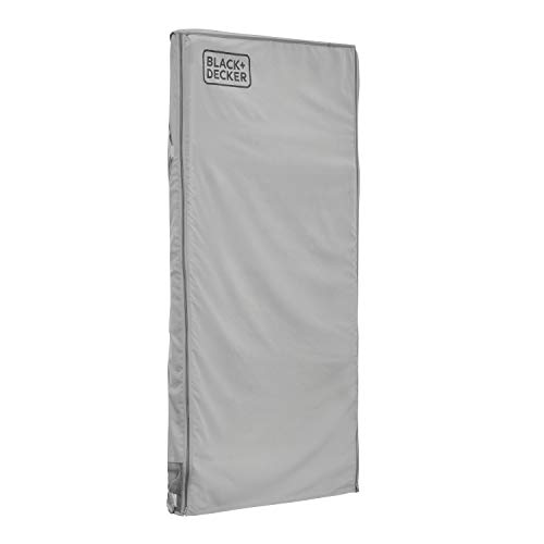 BLACK+DECKER 63091 3-Tier Heated Clothes Airer with Cover & Wheels Aluminium, Cool Grey, 140cm x 73cm x 68cm