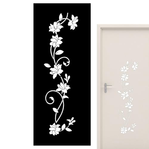 Pegatinas de flores para la pared: adhesivos de pared de flores colgantes de vid no fáciles de desvanecer, adhesivos de pared para dormitorio, sala de estar, sofá TV, decoración artística