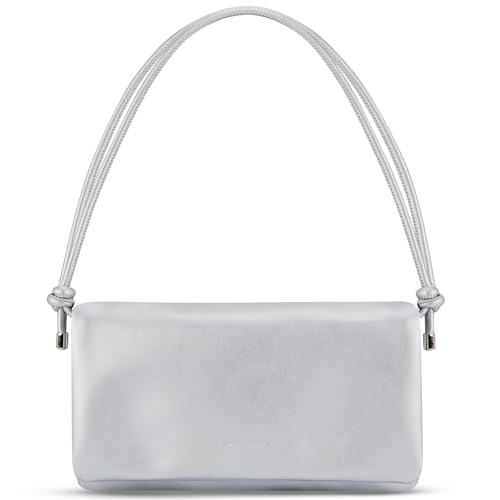 Expatrié Umhängetasche Damen Silber - Juliette - Stylische Clutch für Hochzeit Party & Freizeit - 2 in 1 Kleine Handtasche - Crossbody Bag für Frauen - Längenverstellbarer Schultergurt