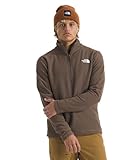 THE NORTH FACE Men's Textured Cap Rock 1/4 Zip Pullover | Quarter Zip Fleece Jacket with Set In Sleeves, Fold Over Collar & Embroidered Logo, Smokey Brown Heather, Medium
