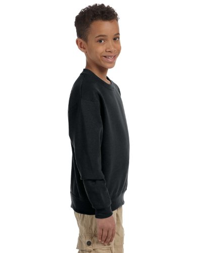 Jerzees Youth Fleece Crew Sweatshirt, Black, Large4