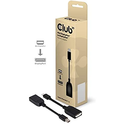 Câble adaptateur Mini DisplayPort vers DisplayPort noir pour bureau et télétravail