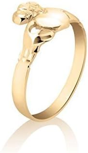 10K Yellow Gold Irish Claddagh Ring – Love – Loyalty – Friendship – Marriage – Engagement – Promise