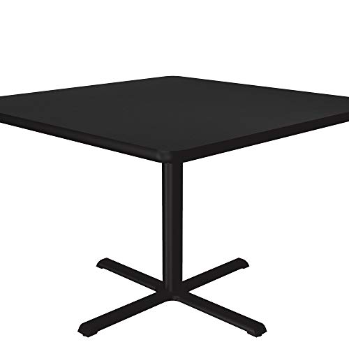 Correll Bxt36S-07 Black Granite Top And Black Base Square Bar, Café And Break Room Table, 36" #TOP3
