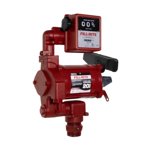 Image of Fill-Rite FR701VN Fuel Transfer Pump with 807C Mechanical Gallon Meter, 115V AC, 20 GPM, Cast Iron Rotary Vane Pump, 2 inch Bung Mount, for Gasoline, Diesel, Biodiesel & Kerosene