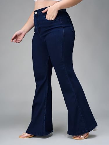 Image of Miss Chase A+ Women's High Rise Regular Stretchable Denim Bootcut Shaping Jeans