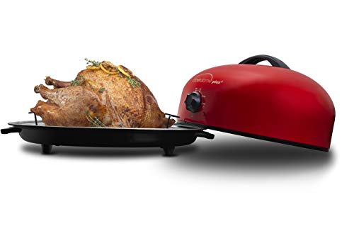 EaZy BrandZ EZO-3016R oberdome plus Roaster Oven, Bake and Roast, Countertop Oven, Roast a 22lb Turkey, Red