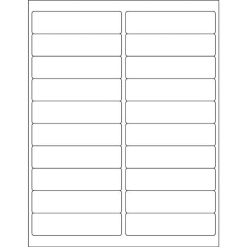 4 x 1 in. White Rectangle Laser Labels - Pack of 2000