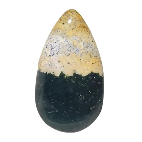 Jaspe océan naturel poire 37mm pour remplacer une pierre perdue ou monter un pendentif
