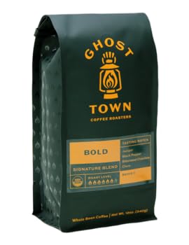 Ghost Town Coffee Roasters "Bold Blend" Dark Roasted Organic Whole Bean Coffee - 5 Pound Bag