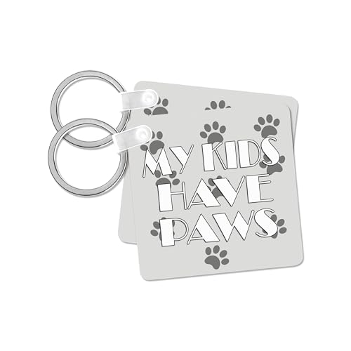 3dRose, My kids have paws., set of 2 Key Chains