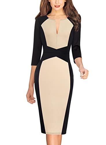 Image of VFSHOW Womens Slim Zipper Up Work Business Office Party Bodycon Pencil Sheath Dress