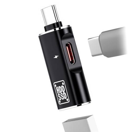 Image of Verilux 2-in-1 Type C to C Connector, Type C Male to USB 3.0 Female Aluminum Alloy Converter with USB 3.0 Sync & C Charging Adapter, Mini OTG Adapter for Laptop, Smartphone, Tablet, Flash Drive